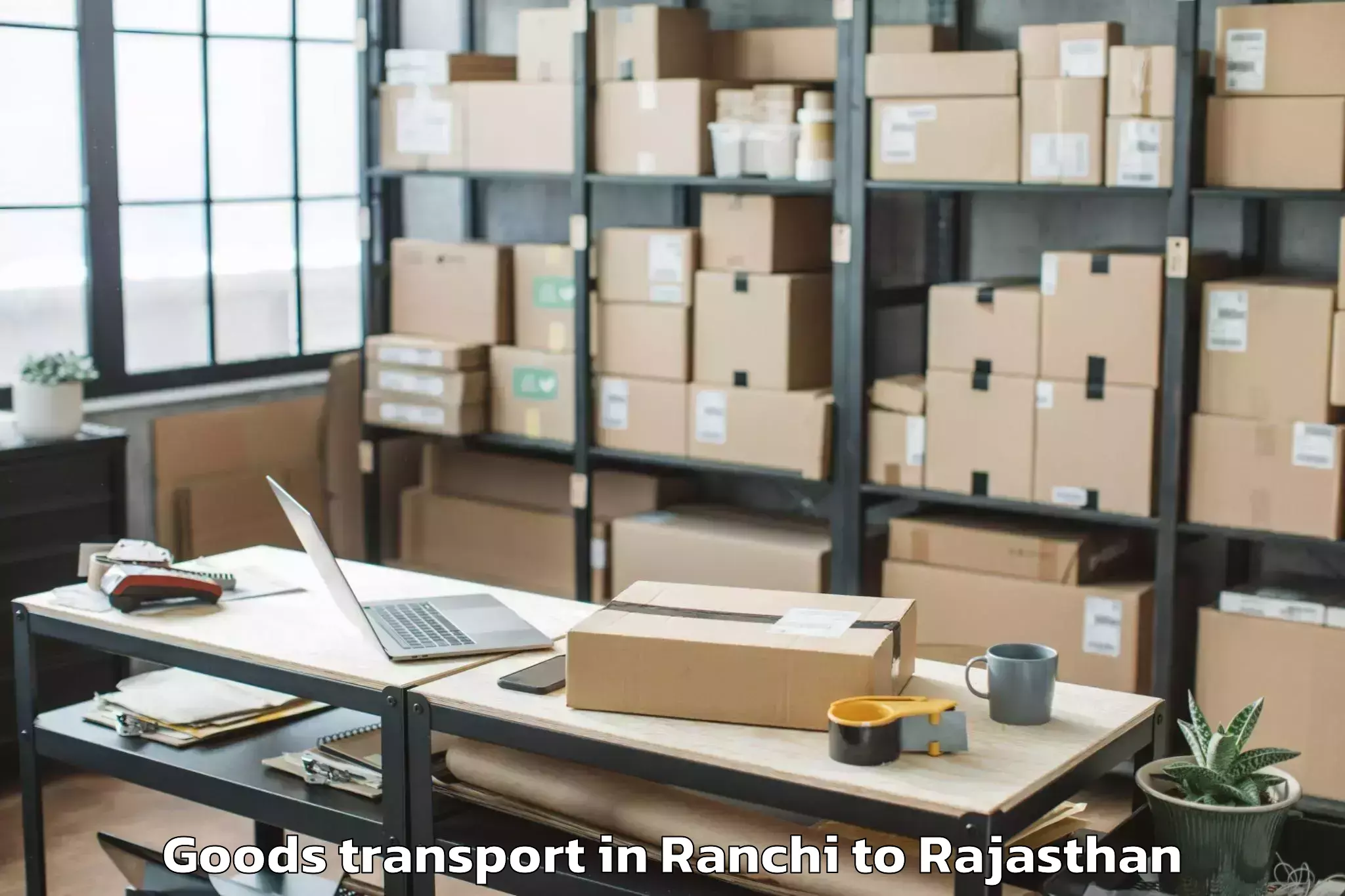 Efficient Ranchi to Udaipur Goods Transport